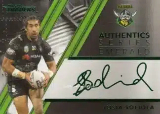 2019 NRL Traders Emerald Signature Series - ASE02 Iosia Soliola Canberra Raiders