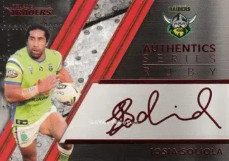 2019 NRL Traders Ruby Signature Series - ASR02 Iosia Soliola Canberra Raiders