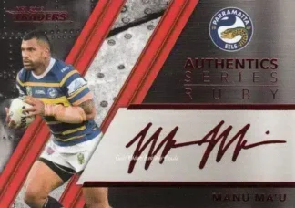 2019 NRL Traders Ruby Signature Series - ASR10 Manu Ma'u Parramatta Eels
