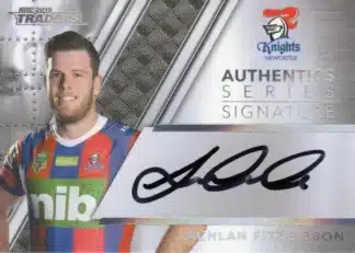 2019 NRL Traders Authentics Signature Series - AS08 Lachlan Fitzgibbon Newcastle Knights