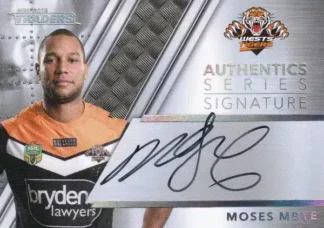2019 NRL Traders Authentics Signature Series - AS16 Moses Mbye Wests Tigers