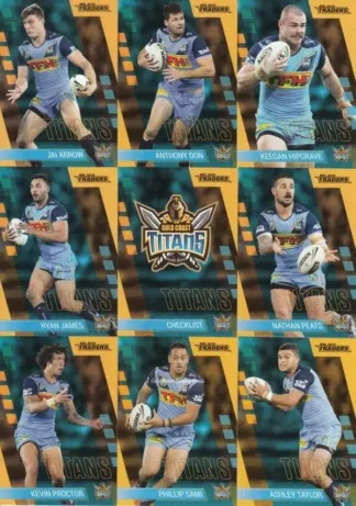 2019 NRL Traders Base Team Set - Gold Coast Titans