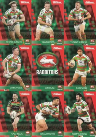 2019 NRL Traders Base Team Set - South Sydney Rabbitohs