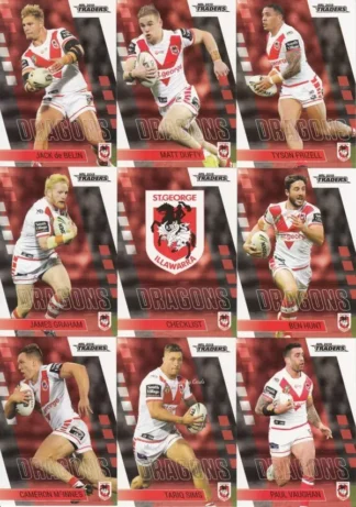 2019 NRL Traders Base Team Set - St George Dragons