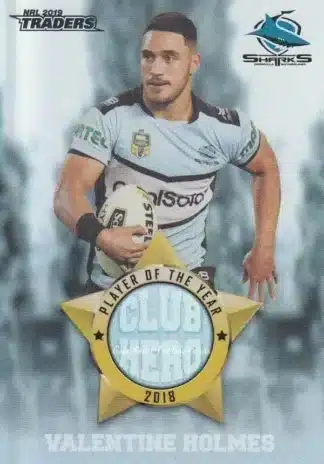 2019 NRL Traders Club Hero - CH07 Valentine Holmes Cronulla Sharks