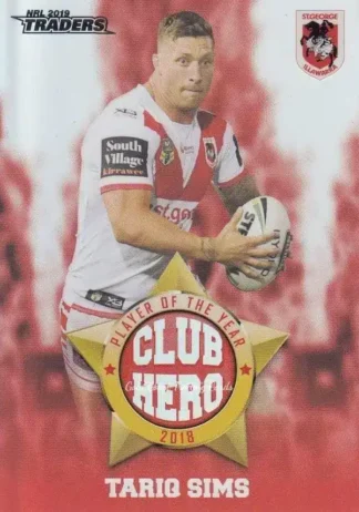 2019 NRL Traders Club Hero - CH25 Tariq Sims St George Dragons