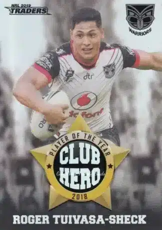 2019 NRL Traders Club Hero - CH29 Roger Tuivasa-Sheck Warriors