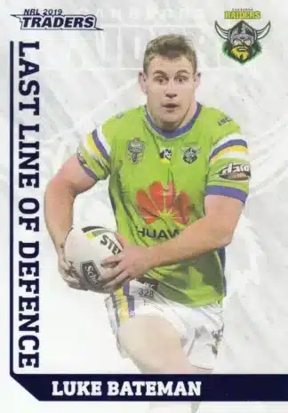 2019 NRL Traders Last Line Of Defence - LD03 Luke Bateman Canberra Raiders