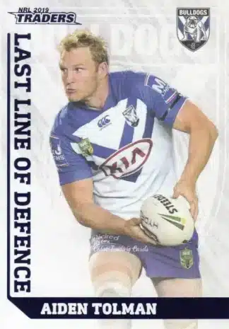 2019 NRL Traders Last Line Of Defence - LD06 Aiden Tolman Canterbury Bulldogs