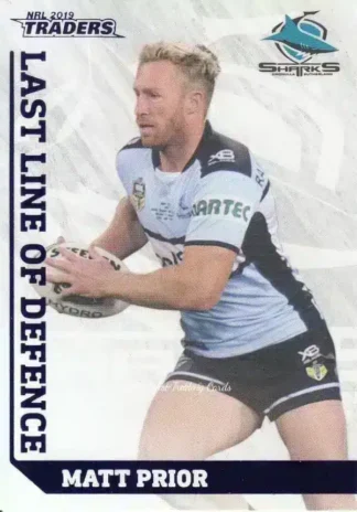 2019 NRL Traders Last Line Of Defence - LD08 Matt Prior Cronulla Sharks