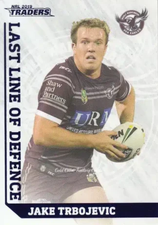 2019 NRL Traders Last Line Of Defence - LD12 Jake Trbojevic Manly Sea Eagles
