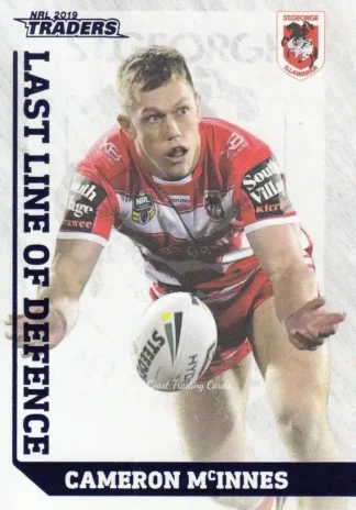 2019 NRL Traders Last Line Of Defence - LD26 Cameron McInnes St George Dragons