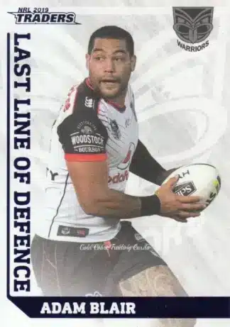 2019 NRL Traders Last Line Of Defence - LD29 Adam Blair Warriors