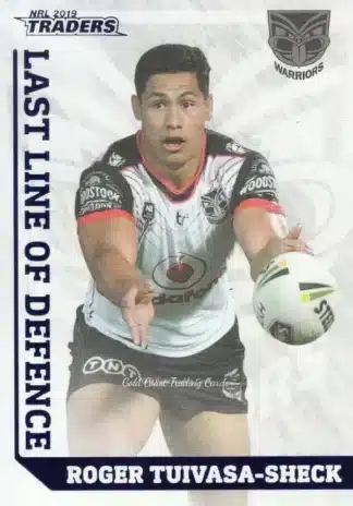 2019 NRL Traders Last Line Of Defence - LD30 Roger Tuivasa-Sheck Warriors