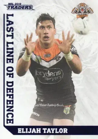 2019 NRL Traders Last Line Of Defence - LD32 Elijah Taylor Wests Tigers