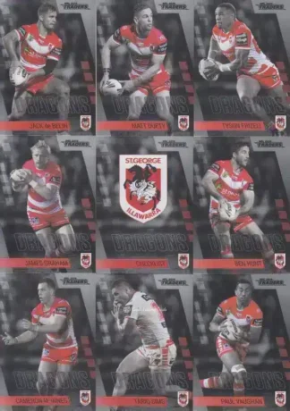 2019 NRL Traders Platinum Parallel Team Set - St George Dragons