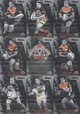 2019 NRL Traders Platinum Parallel Team Set - Wests Tigers