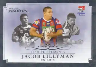 2019 NRL Traders Case Card - RP06 Jacob Lillyman Newcastle Knights