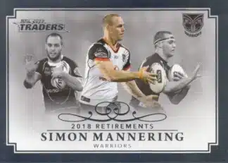 2019 NRL Traders Case Card - RP15 Simon Mannering Warriors