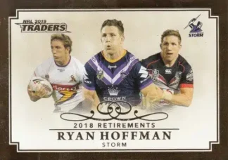 2019 NRL Traders 2018 Retirements - R03 Ryan Hoffman Melbourne Storm