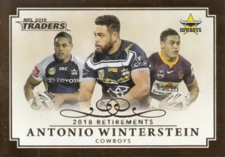 2019 NRL Traders 2018 Retirements - R08 Antonio Winterstein North QLD Cowboys