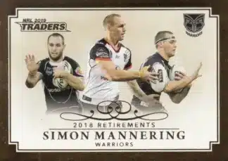 2019 NRL Traders 2018 Retirements - R15 Simon Mannering Warriors