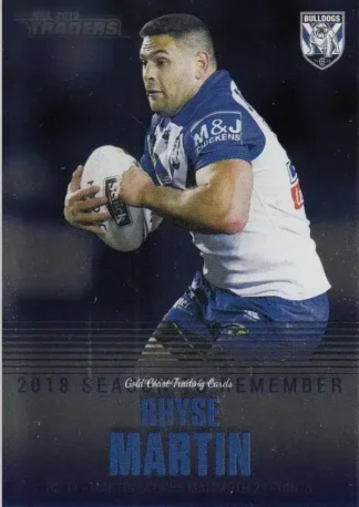 2019 NRL Traders Season To Remember - SR08 Rhyse Martin Canterbury Bulldogs