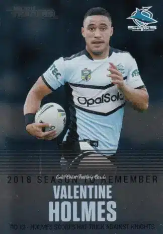 2019 NRL Traders Season To Remember - SR11 Valentine Holmes Cronulla Sharks