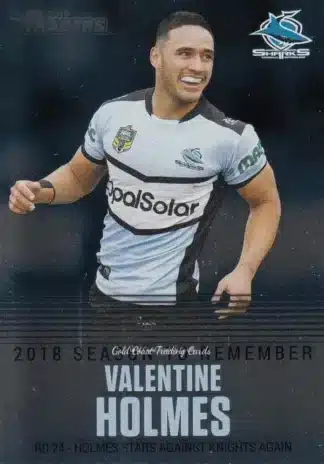 2019 NRL Traders Season To Remember - SR12 Valentine Holmes Cronulla Sharks