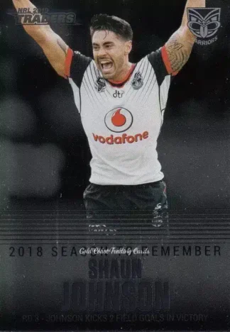 2019 NRL Traders Season To Remember - SR43 Shaun Johnson New Zealand Warriors