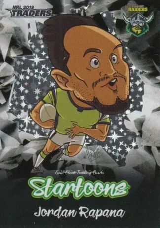 2019 NRL Traders Startoons Black - SBA02 Jordan Rapana Canberra Raiders
