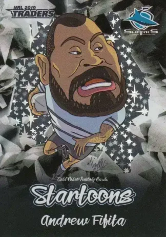2019 NRL Traders Startoons Black - SBA04 Andrew Fifita Cronulla Sharks