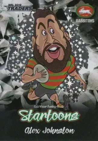 2019 NRL Traders Startoons Black - SBA13 Alex Johnston South Sydney Rabbitohs