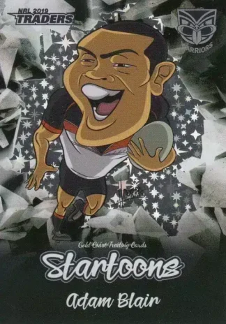 2019 NRL Traders Startoons Black - SBA17 Adam Blair Warriors