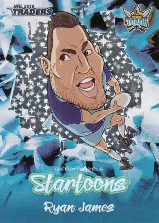 2019 NRL Traders Startoons Blue - SBL06 Ryan James Gold Coast Titans
