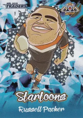 2019 NRL Traders Startoons Blue - SBL18 Russel Packer Wests Tigers