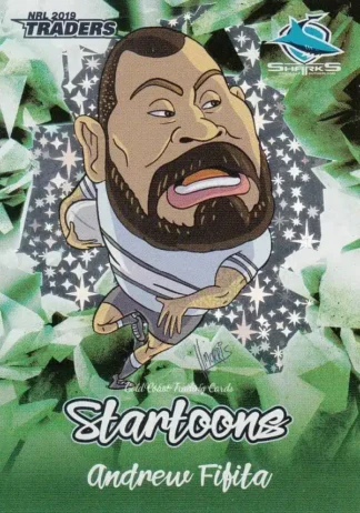 2019 NRL Traders Startoons Green - SG04 Andrew Fifita Cronulla Sharks