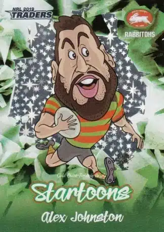 2019 NRL Traders Startoons Green - SG13 Alex Johnston South Sydney Rabbitohs