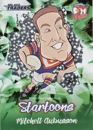 2019 NRL Traders Startoons Green - SG16 Mitchell Aubusson Sydney Roosters