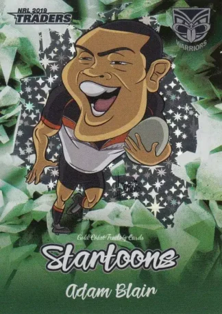2019 NRL Traders Startoons Green - SG17 Adam Blair Warriors