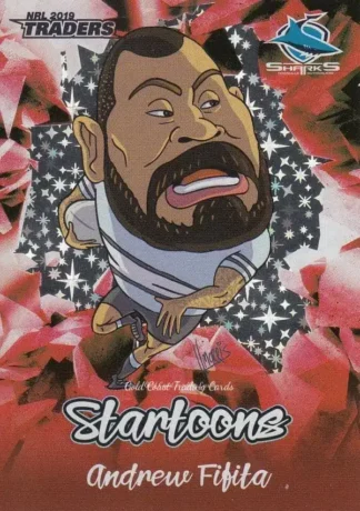 2019 NRL Traders Startoons Red - SR04 Andrew Fifita Cronulla Sharks