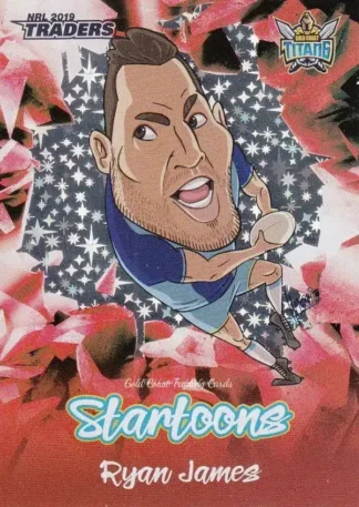 2019 NRL Traders Startoons Red - SR06 Ryan James Gold Coast Titans