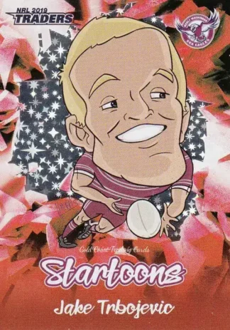 2019 NRL Traders Startoons Red - SR07 Jake Trbojevic Manly Sea Eagles