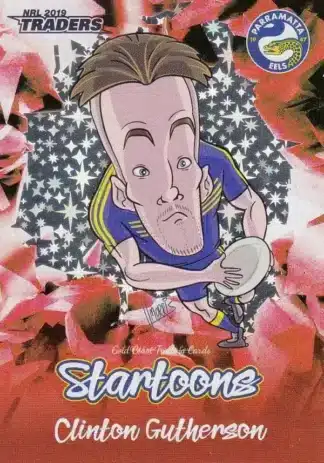 2019 NRL Traders Startoons Red - SR11 Clinton Gutherson Parramatta Eels