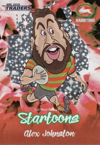 2019 NRL Traders Startoons Red - SR13 Alex Johnston South Sydney Rabbitohs