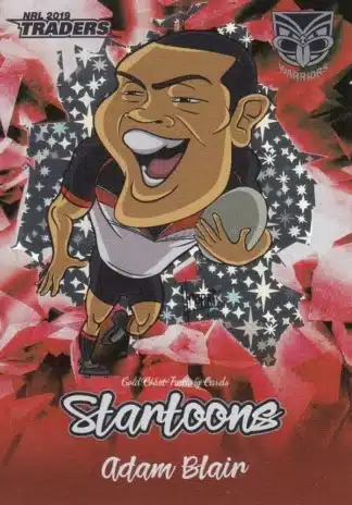 2019 NRL Traders Startoons Red - SR17 Adam Blair Warriors
