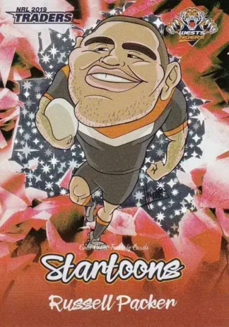 2019 NRL Traders Startoons Red - SR18 Russel Packer Wests Tigers