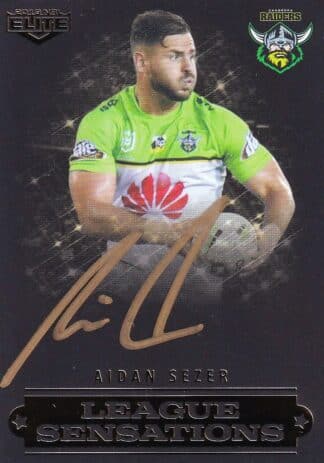 2019 NRL Elite League Sensations Black Signature - LSB02 Aidan Sezer Canberra Raiders