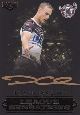 2019 NRL Elite League Sensations Black Signature - LSB06 Daly Cherry-Evans Manly Sea Eagles
