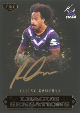 2019 NRL Elite League Sensations Black Signature - LSB07 Felise Kaufusi Melbourne Storm